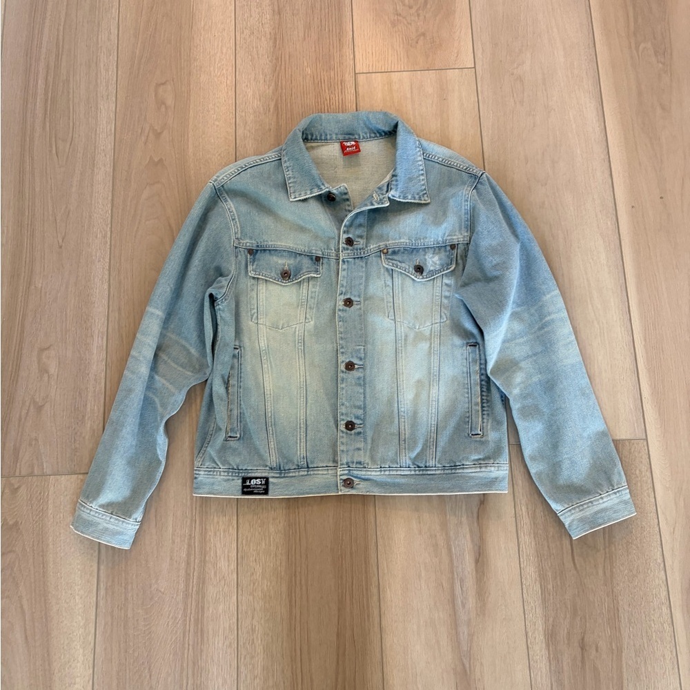 VTG Lost Enterprises Jean Jacket Men's Grunge Skater Y2K 90s Medium